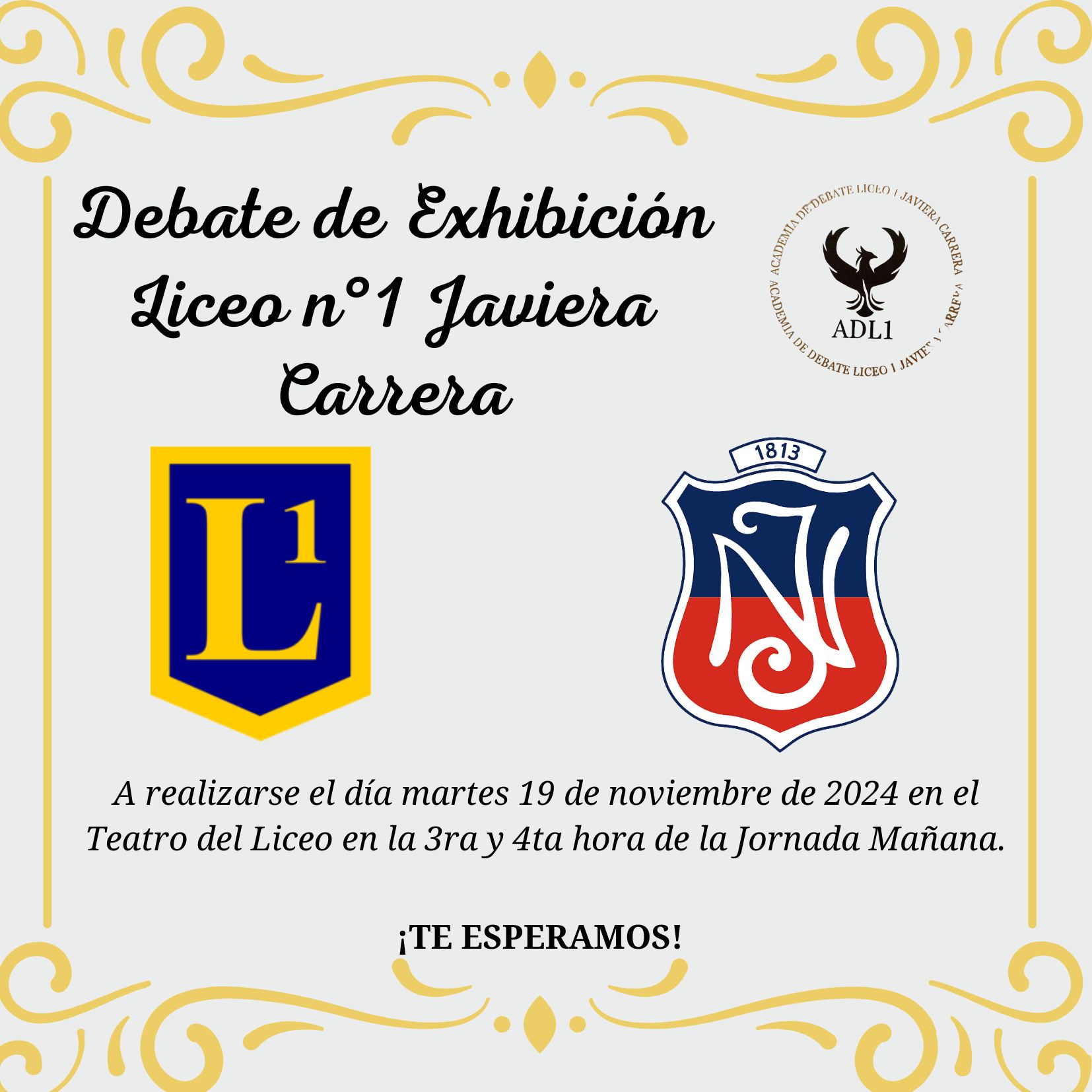 Primer Debate de Exhibición: Un Encuentro de Ideas y Diálogo Democrático en el Liceo 1 Javiera Carrera